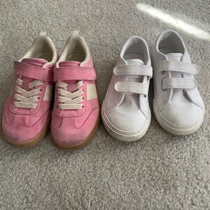 H&M Kids Pink and White Sneakers with Velcro